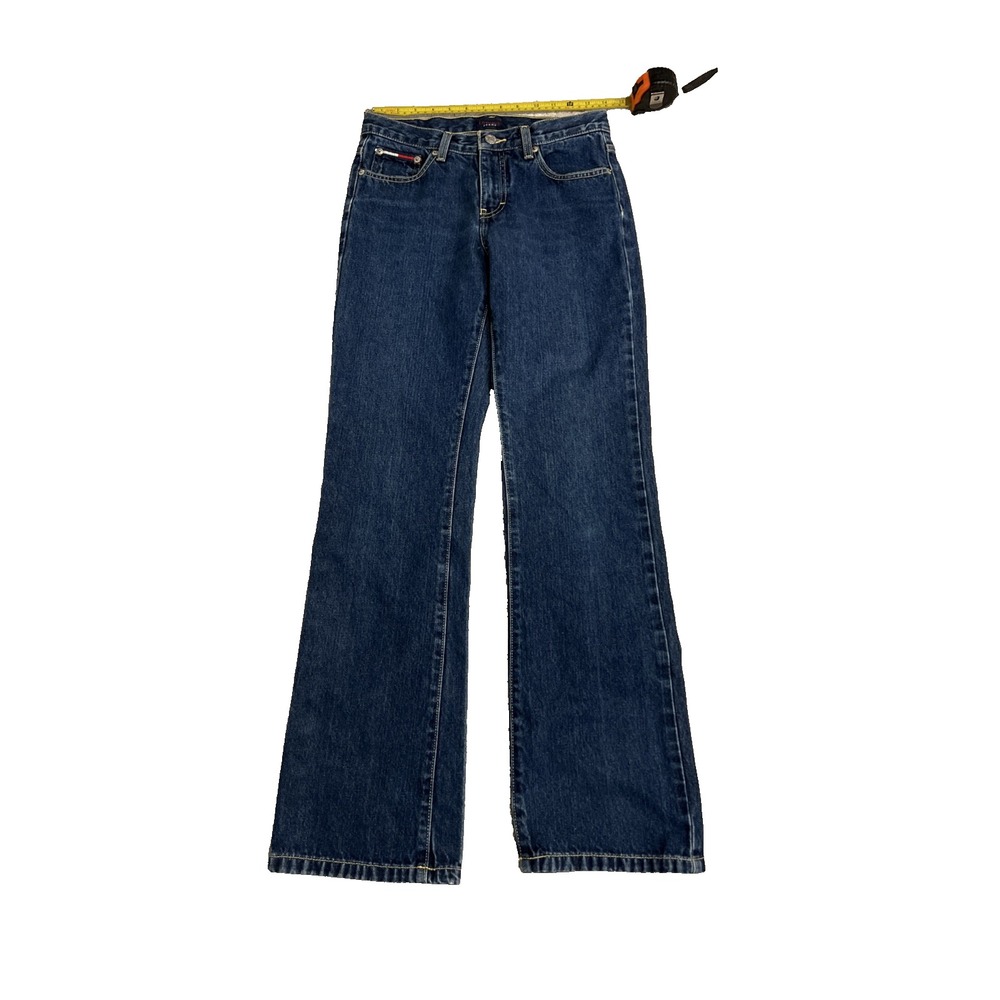 Vintage Tommy Hilfiger Womens Jeans Juniors Size 5 Blue Denim Roc Roc Y2K Preppy